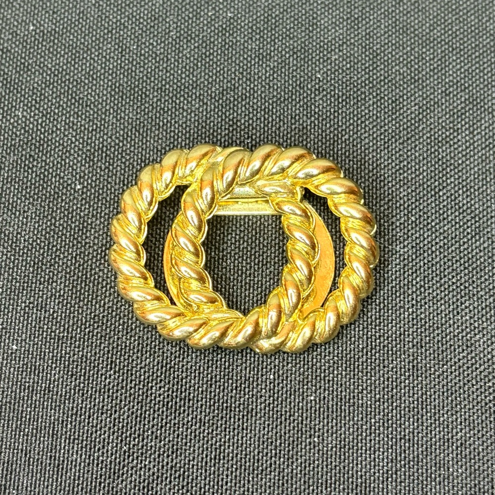 Vintage Scarf Clip, Costume Gold